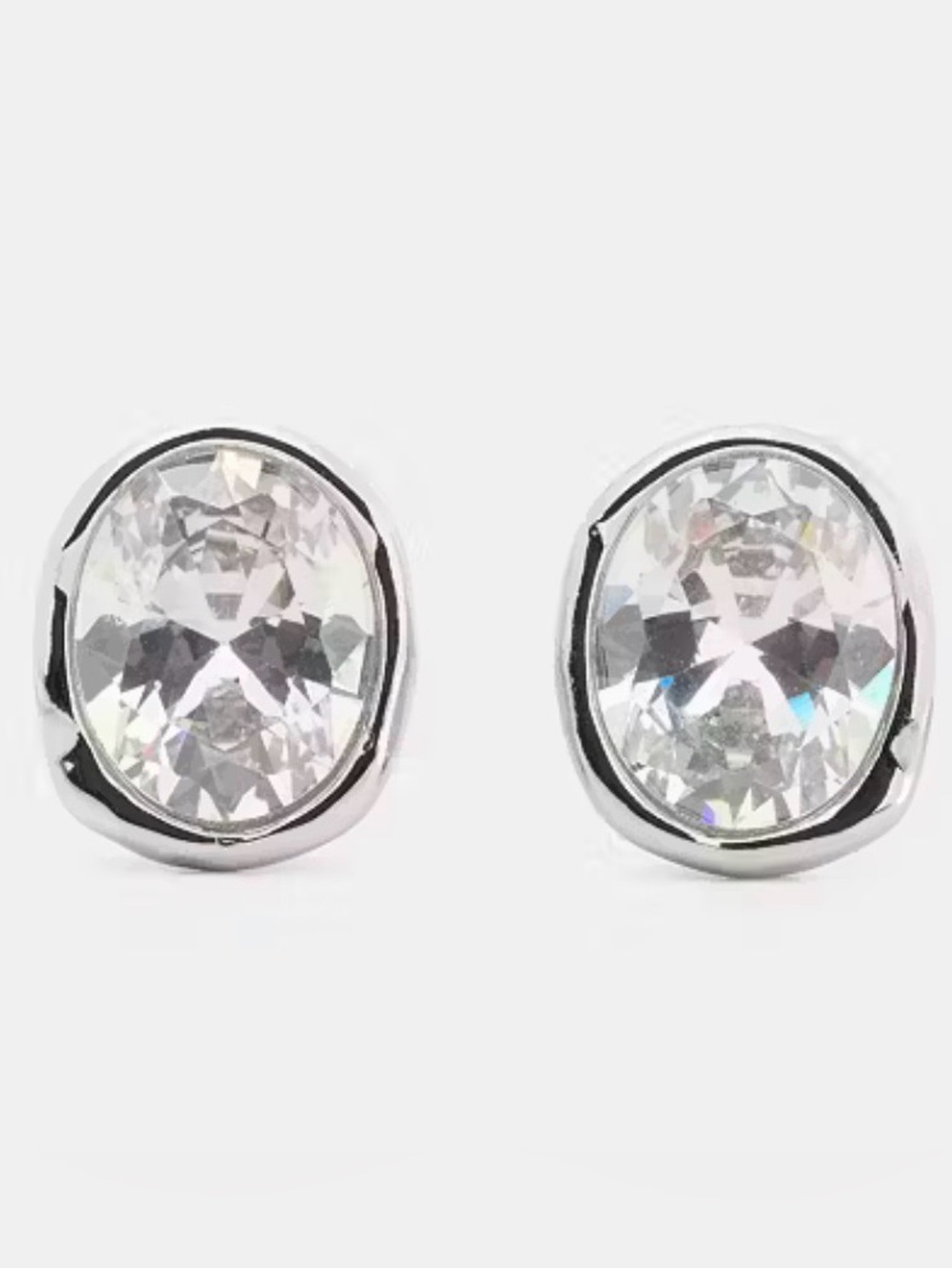 Kate Spade  High Shine Studs Clear and Silver - NWT
